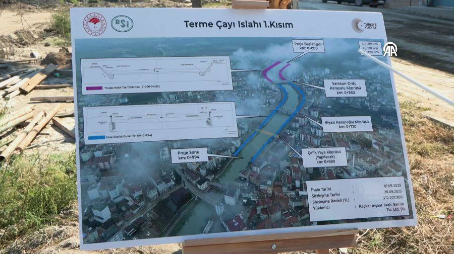 Terme Çayı'nın yatağı 30 metre genişletiliyor. Taşkınlarla gündeme gelmişti - Resim: 3